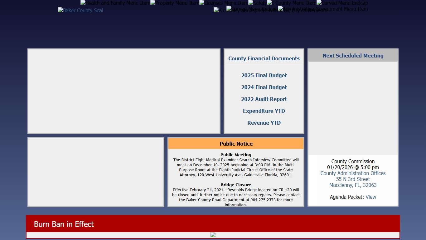 Welcome to Baker County, Florida